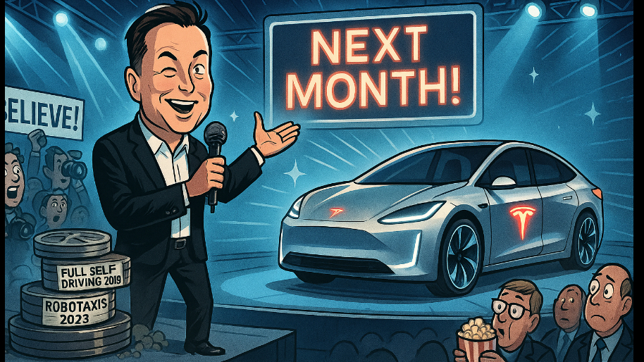 Musk ISSUES Big Robotaxi Promise By Next Month (We've Seen This Movie Before)