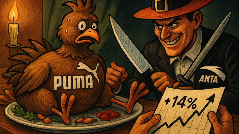 Traders Gobble Up Puma (+14%) as Anta Sports Sharpens the Carving Knife for a Possible Buyout