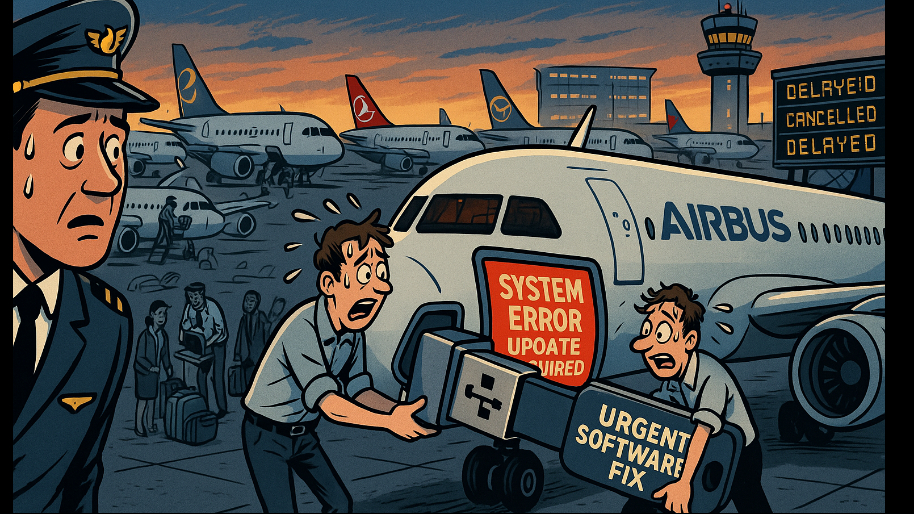 Airlines Face Global Disruptions as Airbus Issues Urgent Software Fix for A320 Fleet
