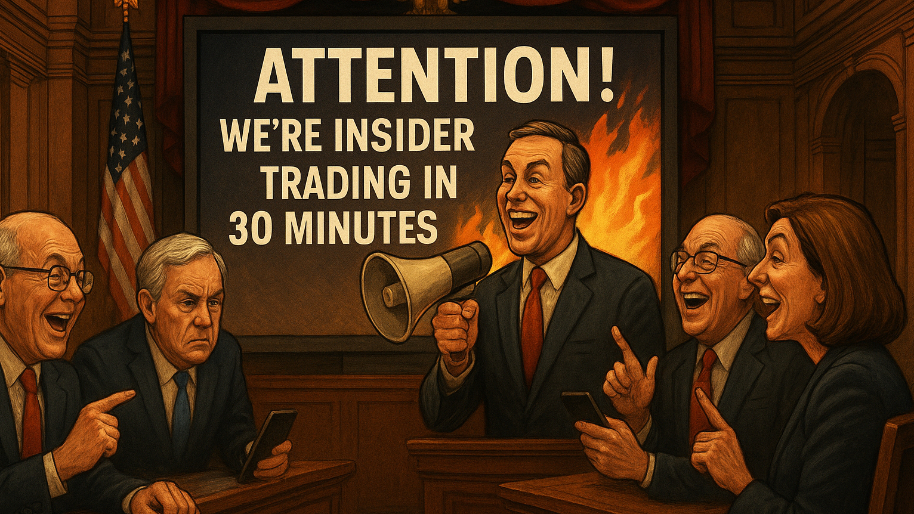 Congress Premieres New Blockbuster: “INSIDER TRADING 2: NOW WE TELL YOU FIRST”