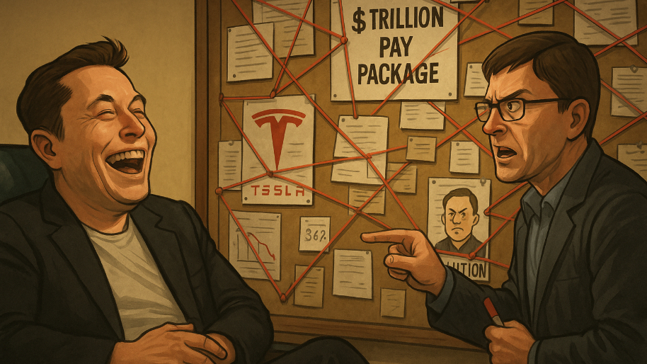 Elon’s $1 Trillion Pay Package Gets the “Red-String Conspiracy Board” Treatment From Burry