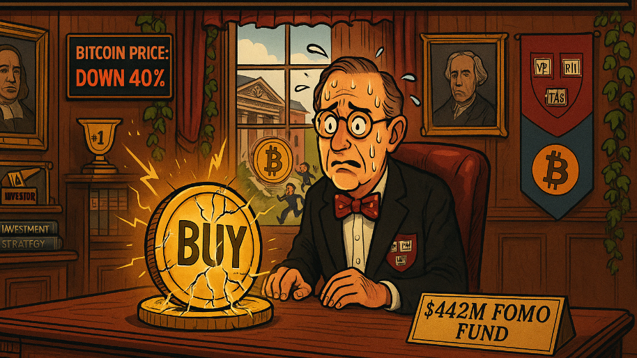 Harvard's $442M FOMO Gets Cruel Reality Check After Buying Bitcoin At The Top…