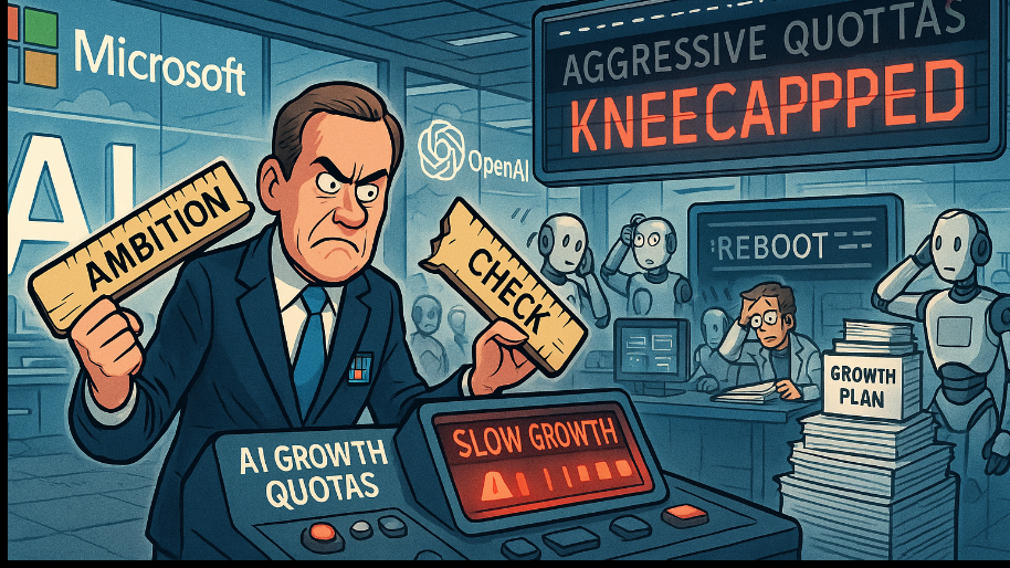 Microsoft’s AI Push Hits First Reality Check As Quotas Get Kneecapped By Slow Growth…
