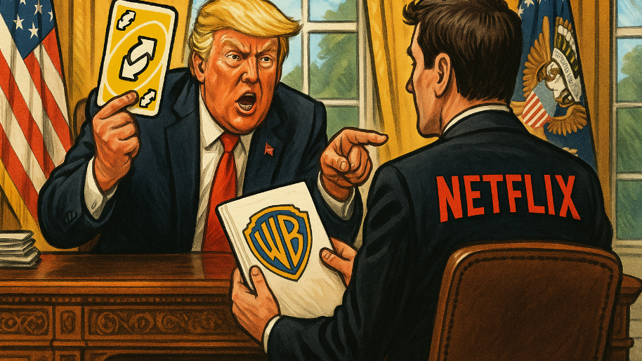 Trump Fires the Antitrust Uno Reverse After Netflix Mistook Oval Office Warmth for a Warner Blessing