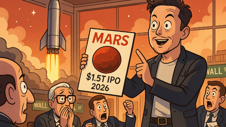 Elon’s Mars Blueprint Advances as Leak Reveals SpaceX Preparing a $1.5T IPO for 2026