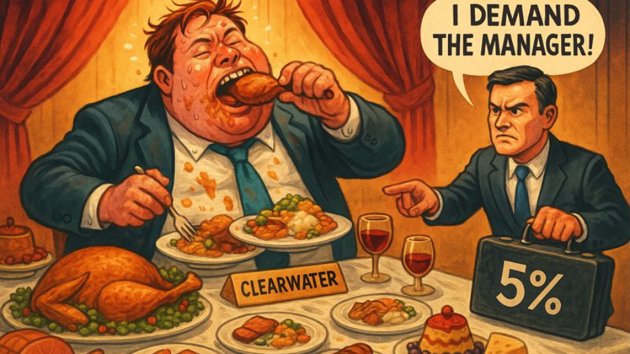 Clearwater’s Deal Feast Backfires BIGLY… Starboard Grabs 5% and Demands the Manager