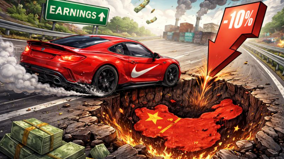 Nike’s Comeback Car Cruises Past Earnings Before a China-Sized Pothole Ends the Ride (-10%)