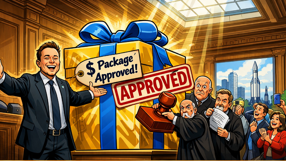 Elon Wins Again As His One Huge Package Gets Approved by Delaware Courts…
