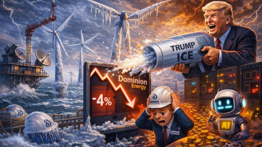 Dominion Plummets 4% After Trump Freezes Offshore Wind Projects Tied to AI Power Growth