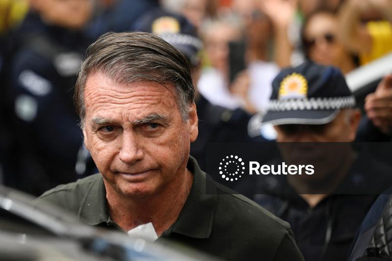 Brazil's former President Bolsonaro has surgery to treat hiccups, wife says