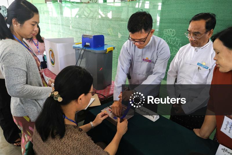 Myanmar votes amid civil war, junta chief down plays presidential role