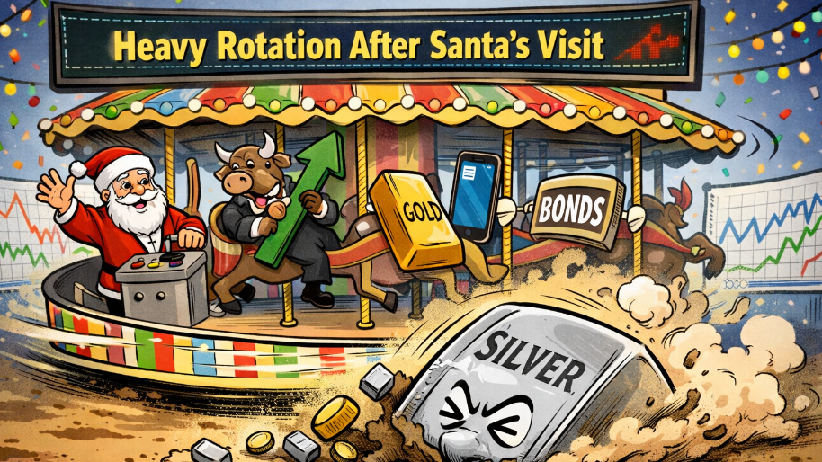 The Final Tally: Silver Eats Dirt As Markets Induce “Heavy Rotation” After Santa’s Visit…