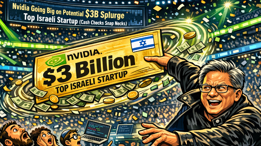 Nvidia Going Big on Potential $3B Splurge on Top Israeli Startup (Cash Checks Snap Necks)