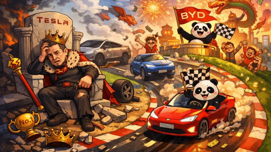 Tesla’s Once-Untouchable EV Run Ends as BYD Blows Past on Global Sales