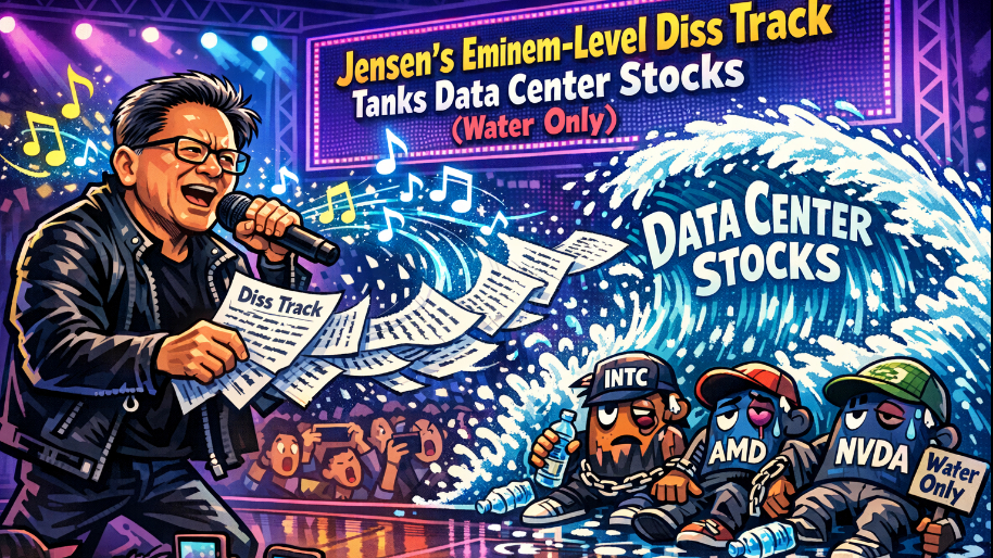 Jensen’s Eminem-Level Diss Track Tanks Data Center Stocks (Water Only)