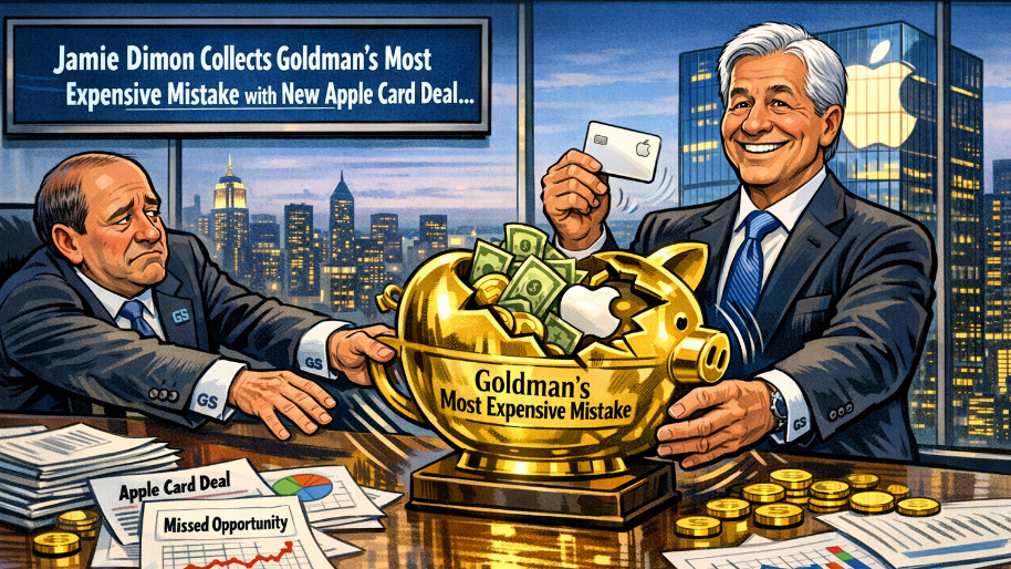 Jamie Dimon Collects Goldman’s Most Expensive Mistake with New Apple Card Deal…