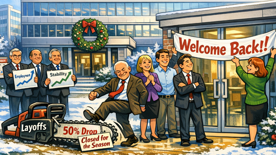 U.S. Companies Finally Put Down the Chainsaw As December Layoffs Drop 50%...