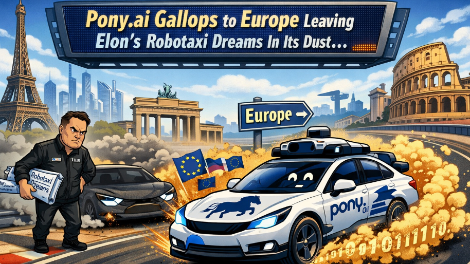Ponly.ai Gallops to Europe Leaving Elon’s Robotaxi Dreams In Its Dust…