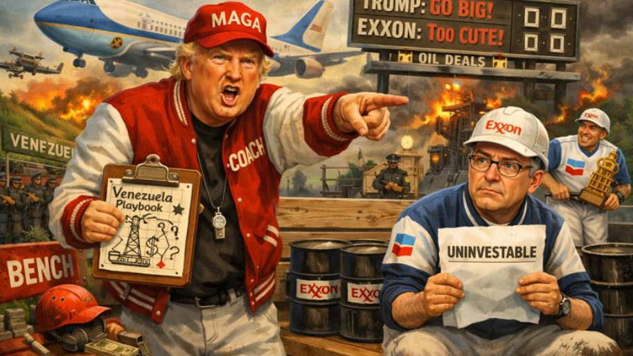 Donnie Oilrig Threatens to Bench Exxon After CEO Pokes Holes in His Venezuela Gameplan