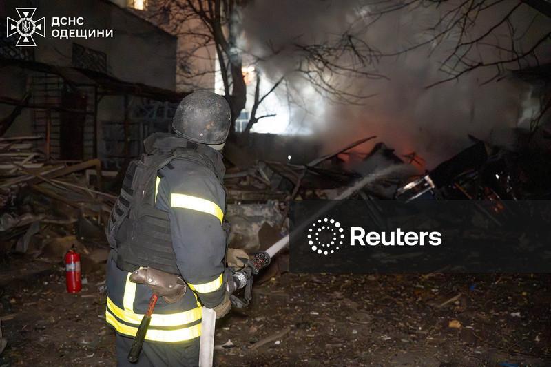 Russia launches year's most concentrated barrage on Ukraine, officials and media say