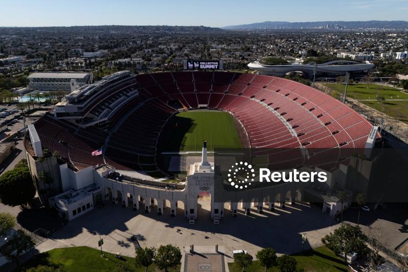 Olympics-LA28 lights Coliseum cauldron as ticket registration set to open