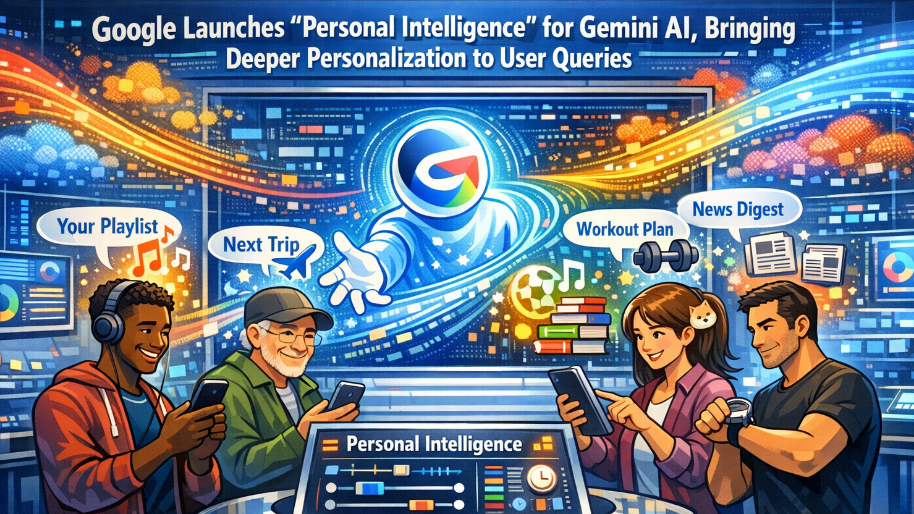 Google Launches ‘Personal Intelligence’ for Gemini AI, Bringing Deeper Personalization to User Queri