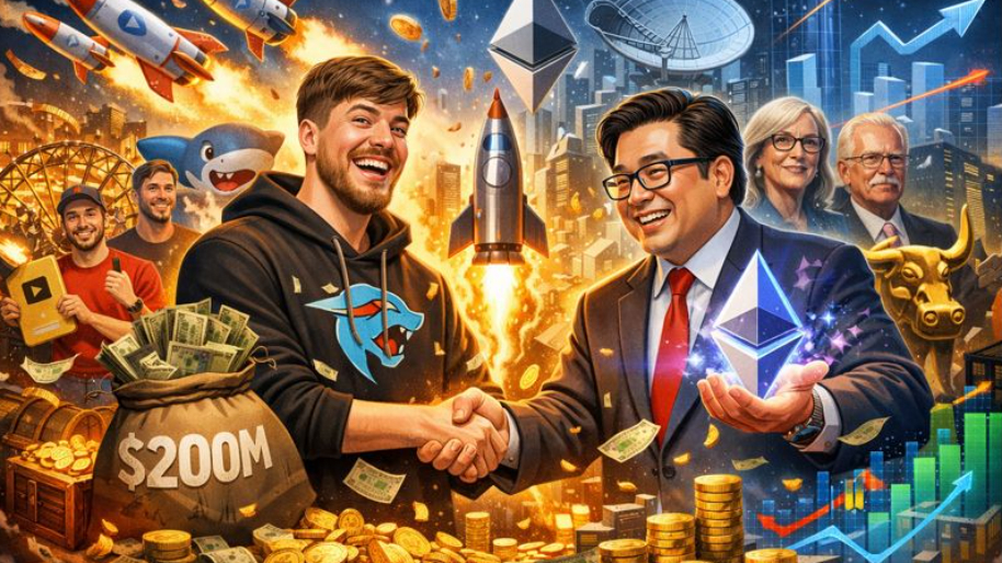 MrBeast Pulls a $200M Crypto Power Move as Tom Lee Brings Ethereum to the Creator Economy