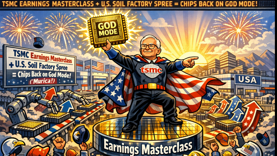 TSMC Earnings Masterclass + U.S. Soil Factory Spree = Chips Back on God Mode (‘Murica!)