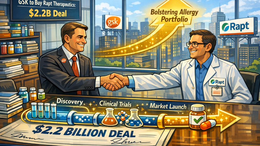 GSK to Buy Rapt Therapeutics in $2.2B Deal to Bolster Allergy Pipeline