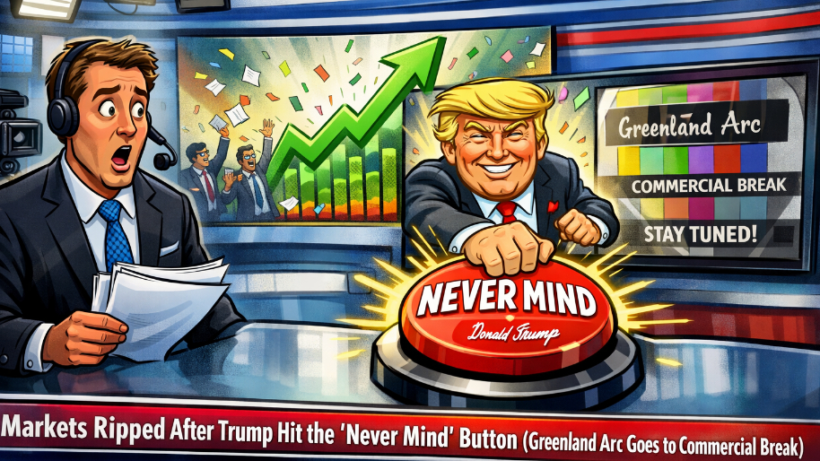 Markets Ripped After Trump Hit the “Never Mind” Button (Greenland Arc Goes to Commercial Break)
