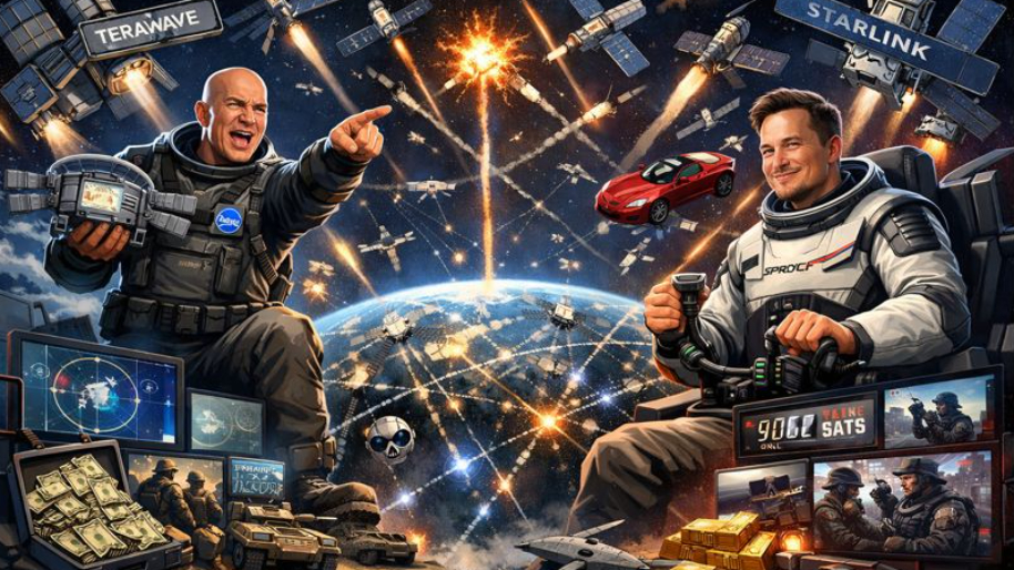 Bezos Wages Satellite War on Elon’s Starlink as TeraWave Aims Straight at Government Money
