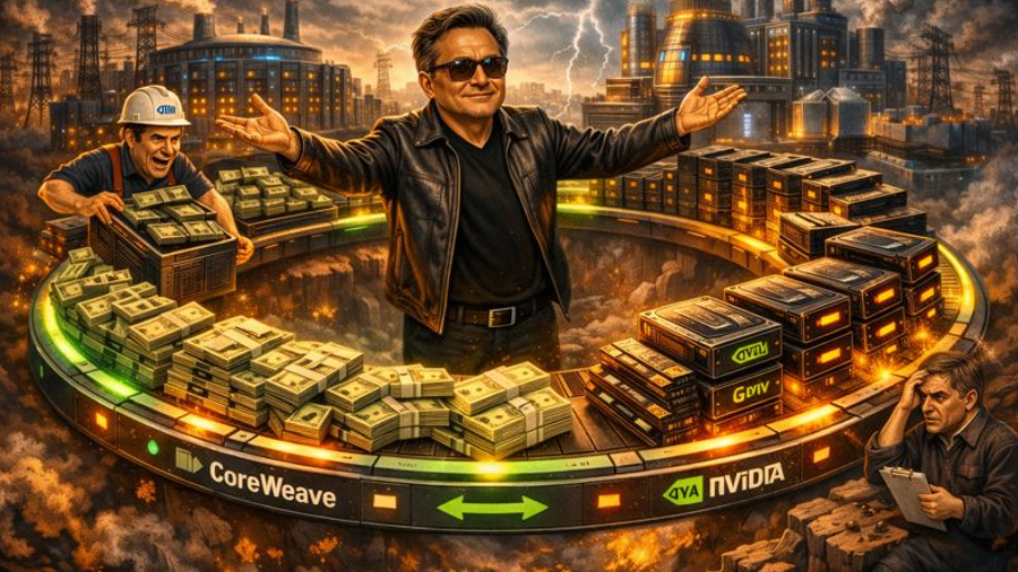 Jensen Runs the AI Money Loop Again as Nvidia “Invests” $2B Into CoreWeave (Stock Pops 12%)