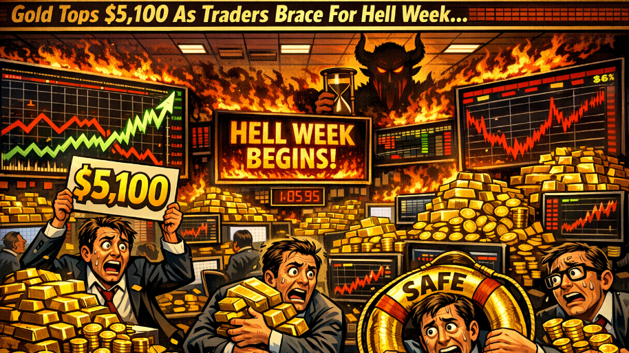 The Final Tally: Gold Tops $5,100 As Traders Brace For Hell Week…