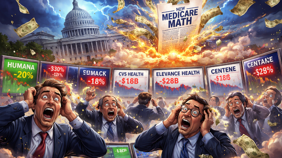 Billions Vanish From Health Insurer Valuations After Washington Rewrites the Medicare Math