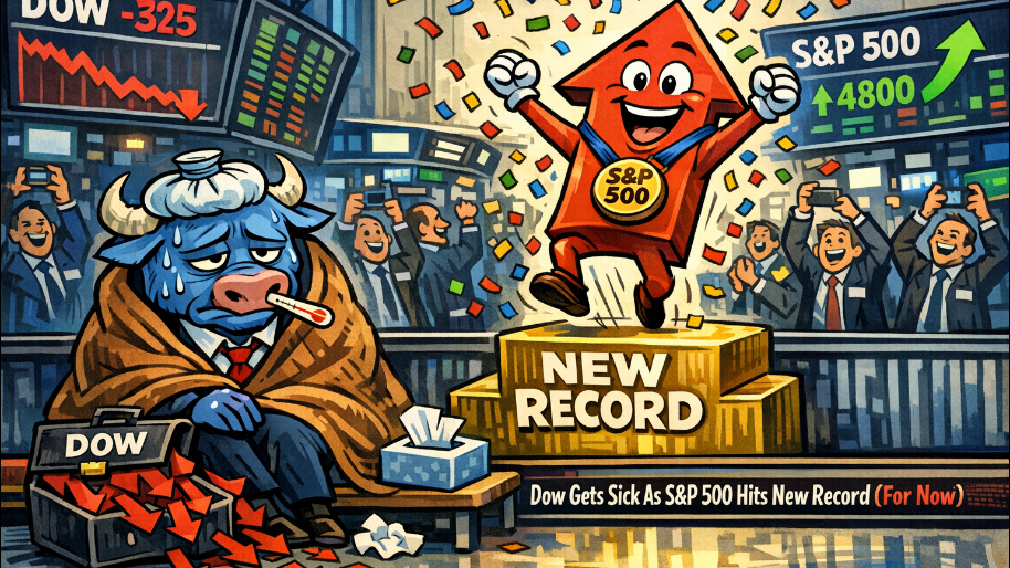 Final Tally: Dow Gets Sick As S&P 500 Hits New Record (For Now)
