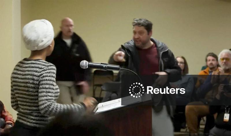 Man sprays U.S. lawmaker Ilhan Omar with liquid, disrupting Minnesota event