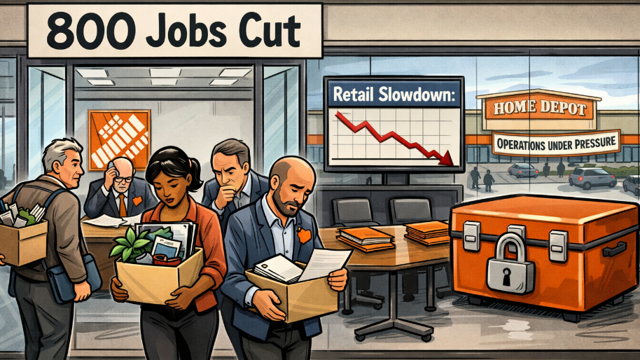 Home Depot Cuts 800 Corporate Jobs as Retail Slowdown Pressures Operations