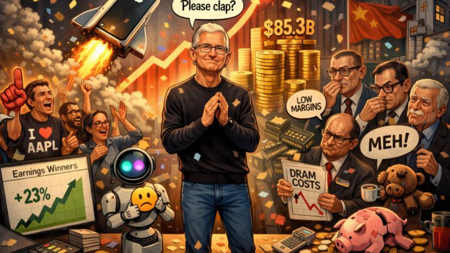 Tim Apple Says “Please Clap” After Record iPhone Quarter… Gets Margin-Shamed Instead