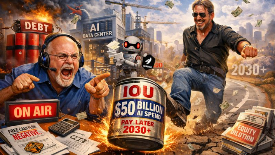 Dave Ramsey Screams as Larry Kicks Oracle’s Cash-Flow Can to the 2030s With a YUGE $50B AI IOU