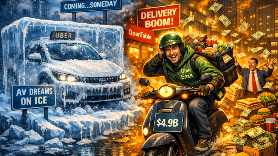 Dara Puts AV Hype Back in the Freezer as Uber’s Delivery Boom Offsets Ride-Hailing Reality Check