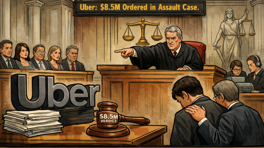 Uber Ordered to Pay $8.5 Million in Driver Sexual Assault Verdict