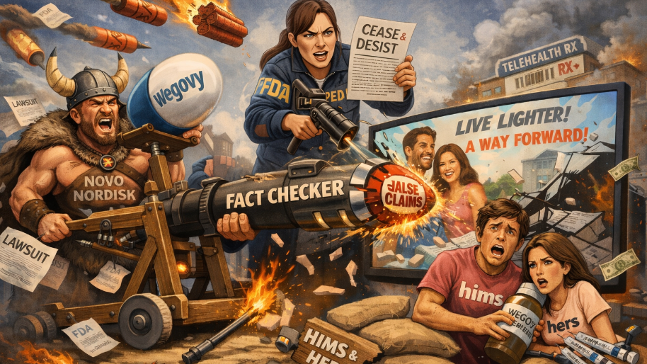 Novo’s “Wegovy Copycat” Assault on Hims Hits a Snag After FDA Takes Aim at Its TV Ad