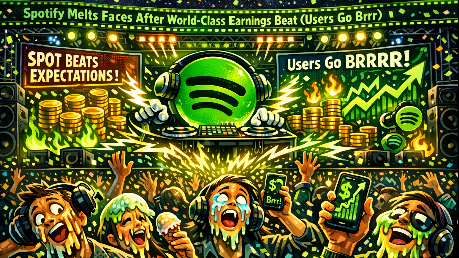 Spotify Melts Faces After World-Class Earnings Beat (Users Go Brrr)