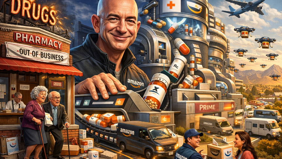 Bezos Loads 2,000 New Towns Into Amazon Prime’s Prescription Machine (RIP to Drug Stores)