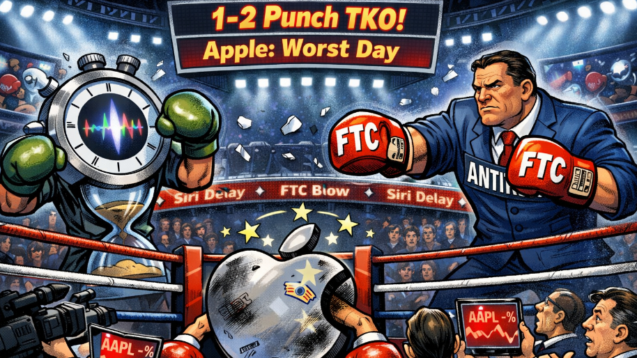 Apple Clinches Its Worst Day After Siri Delay and FTC Deliver 1-2 Punch TKO…