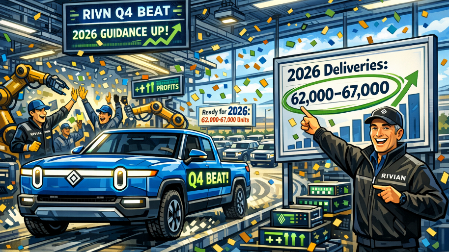 Rivian Automotive Posts Q4 Beat, Guides 2026 Deliveries to 62,000–67,000 Units