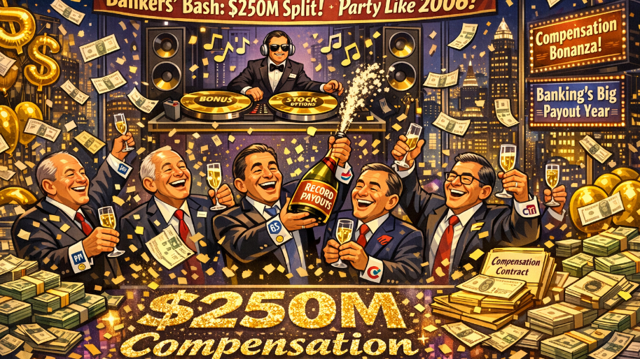 Bank CEOs Party Like It’s 2006 After Splitting $250M in Compensations…