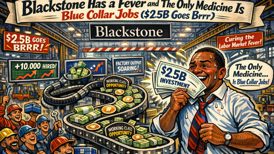 Blackstone Has a Fever and The Only Medicine Is Blue Collar Jobs ($2.5B Goes Brrr)