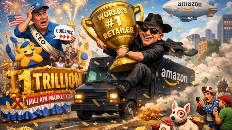 Walmart’s $1T Market Cap Parade Gets Hijacked as Amazon Steals the Biggest Trophy in Retail
