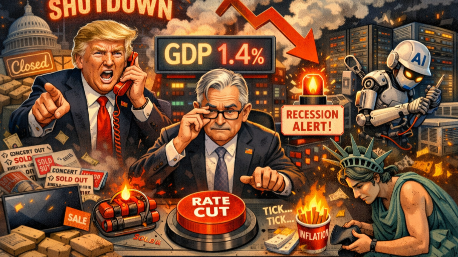 Donnie Cites “Shutdown Sabotage” After GDP Crawls in at 1.4%… Demands J-Pow Hit the Button